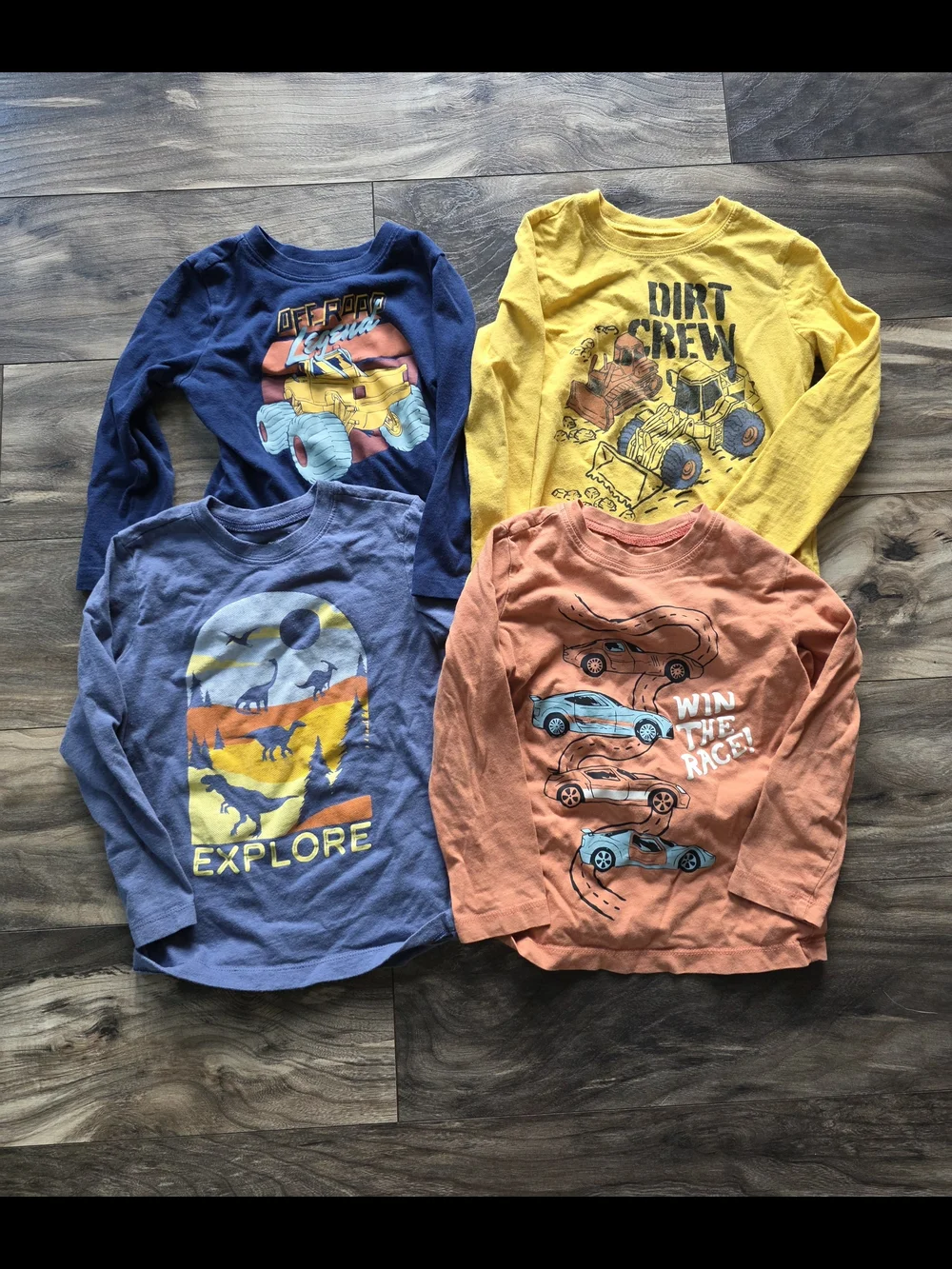 OshKosh B'gosh Toddler Boy Long Sleeve Graphic Tee Bundle